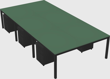Shared rectangular desk