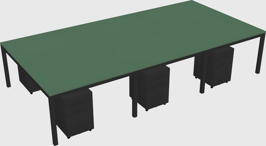 Shared rectangular desk