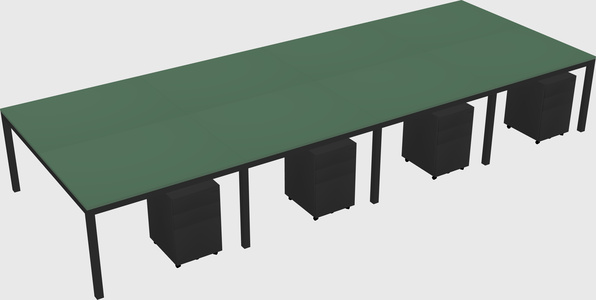 Shared rectangular desk
