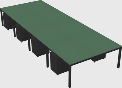 Shared rectangular desk