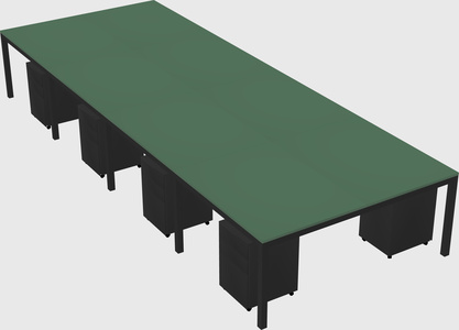 Shared rectangular desk