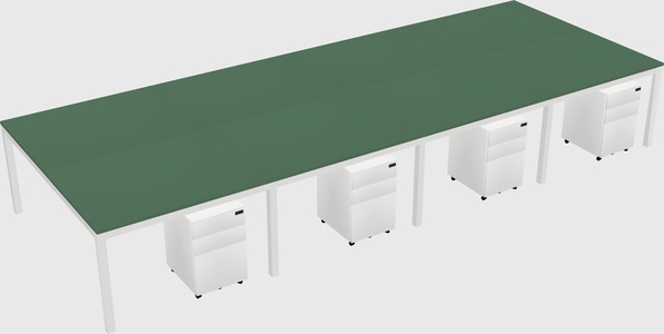 Shared rectangular desk