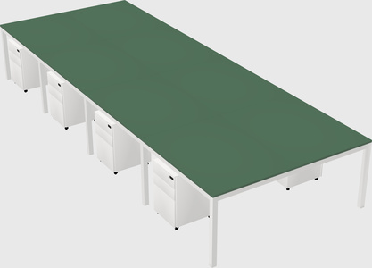Shared rectangular desk