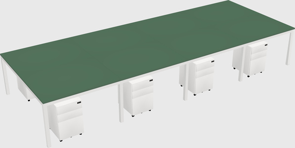 Shared rectangular desk