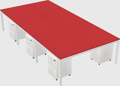 Shared rectangular desk