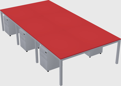 Shared rectangular desk