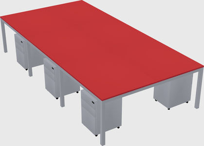 Shared rectangular desk