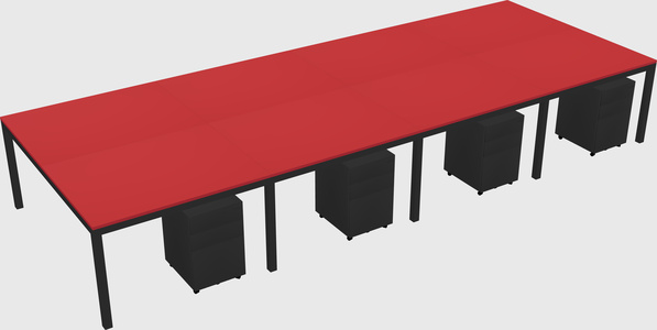 Shared rectangular desk