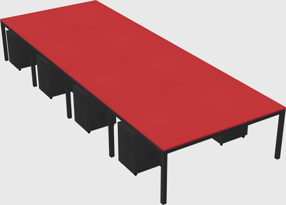 Shared rectangular desk
