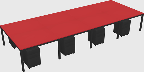 Shared rectangular desk