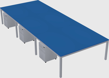 Shared rectangular desk