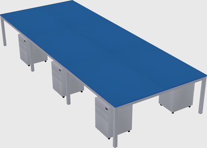 Shared rectangular desk