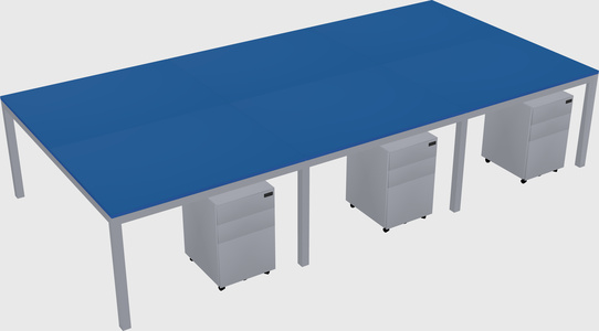 Shared rectangular desk