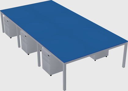 Shared rectangular desk