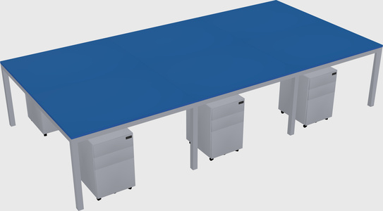 Shared rectangular desk