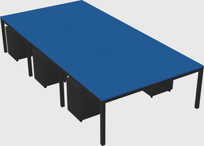 Shared rectangular desk