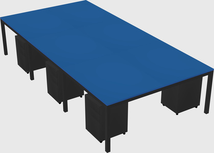 Shared rectangular desk
