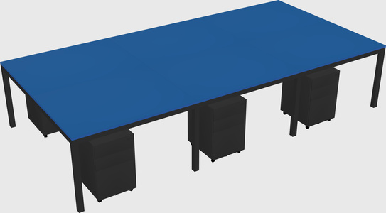Shared rectangular desk