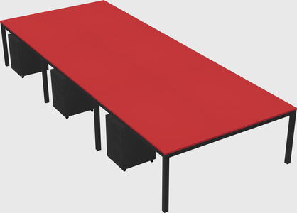 Shared rectangular desk