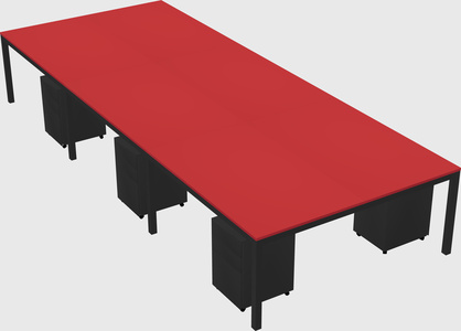 Shared rectangular desk