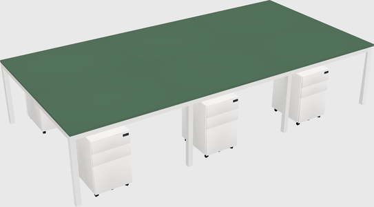 Shared rectangular desk