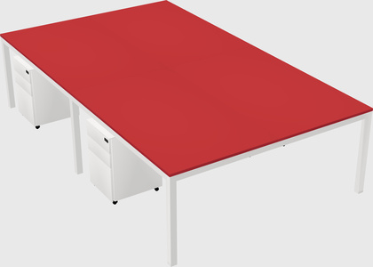 Shared rectangular desk
