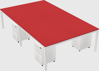 Shared rectangular desk