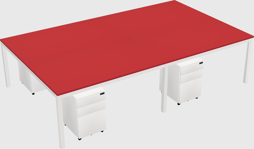 Shared rectangular desk