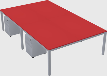 Shared rectangular desk