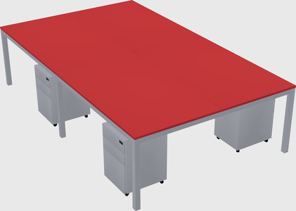 Shared rectangular desk