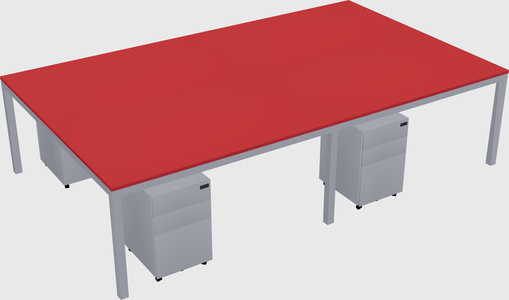 Shared rectangular desk