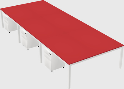 Shared rectangular desk