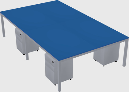 Shared rectangular desk