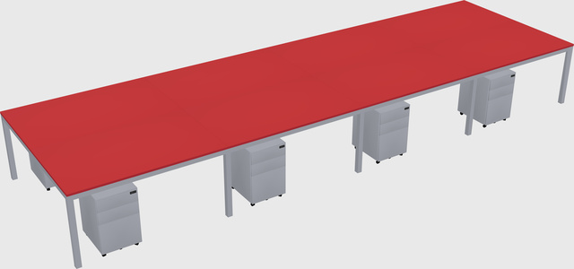 Shared rectangular desk