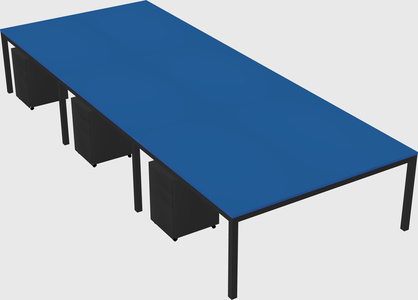 Shared rectangular desk