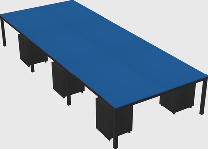 Shared rectangular desk