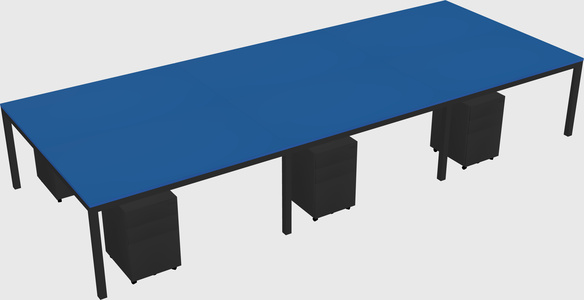Shared rectangular desk