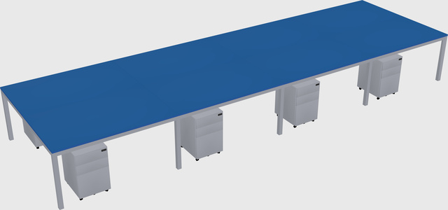 Shared rectangular desk