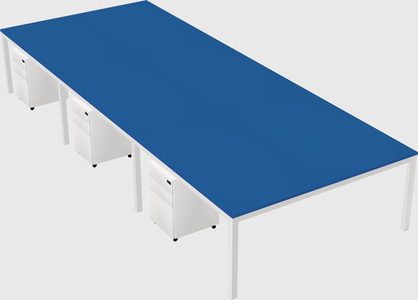 Shared rectangular desk