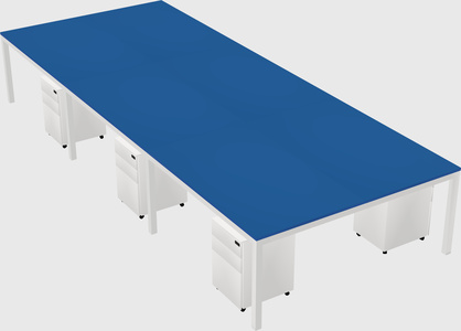 Shared rectangular desk