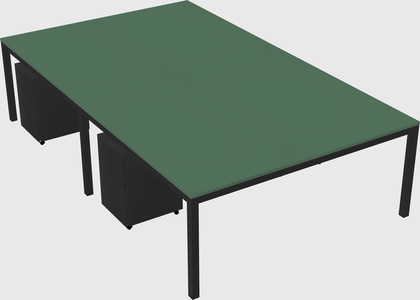 Shared rectangular desk