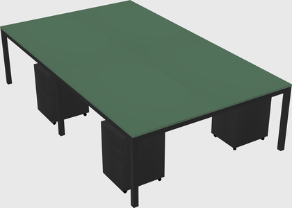 Shared rectangular desk