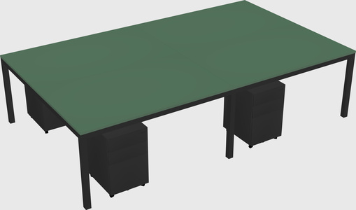 Shared rectangular desk
