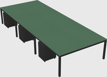 Shared rectangular desk