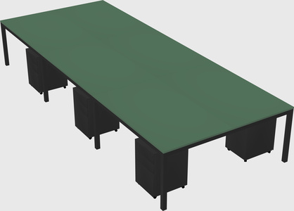 Shared rectangular desk