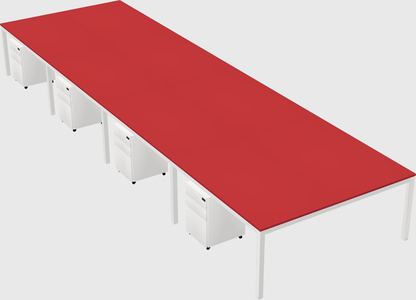 Shared rectangular desk