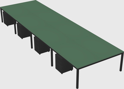 Shared rectangular desk