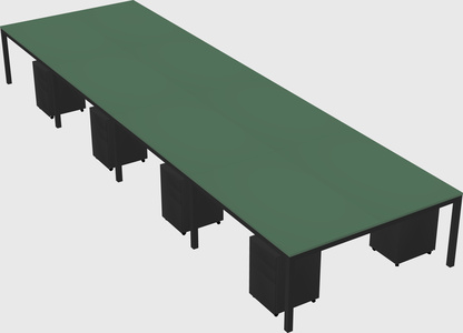 Shared rectangular desk