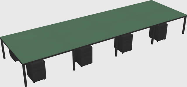 Shared rectangular desk