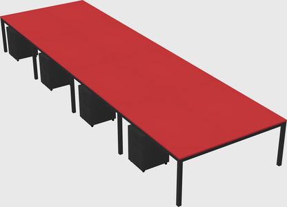 Shared rectangular desk